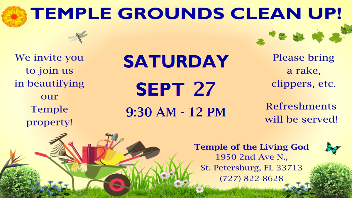 Temple Grounds Clean Up!