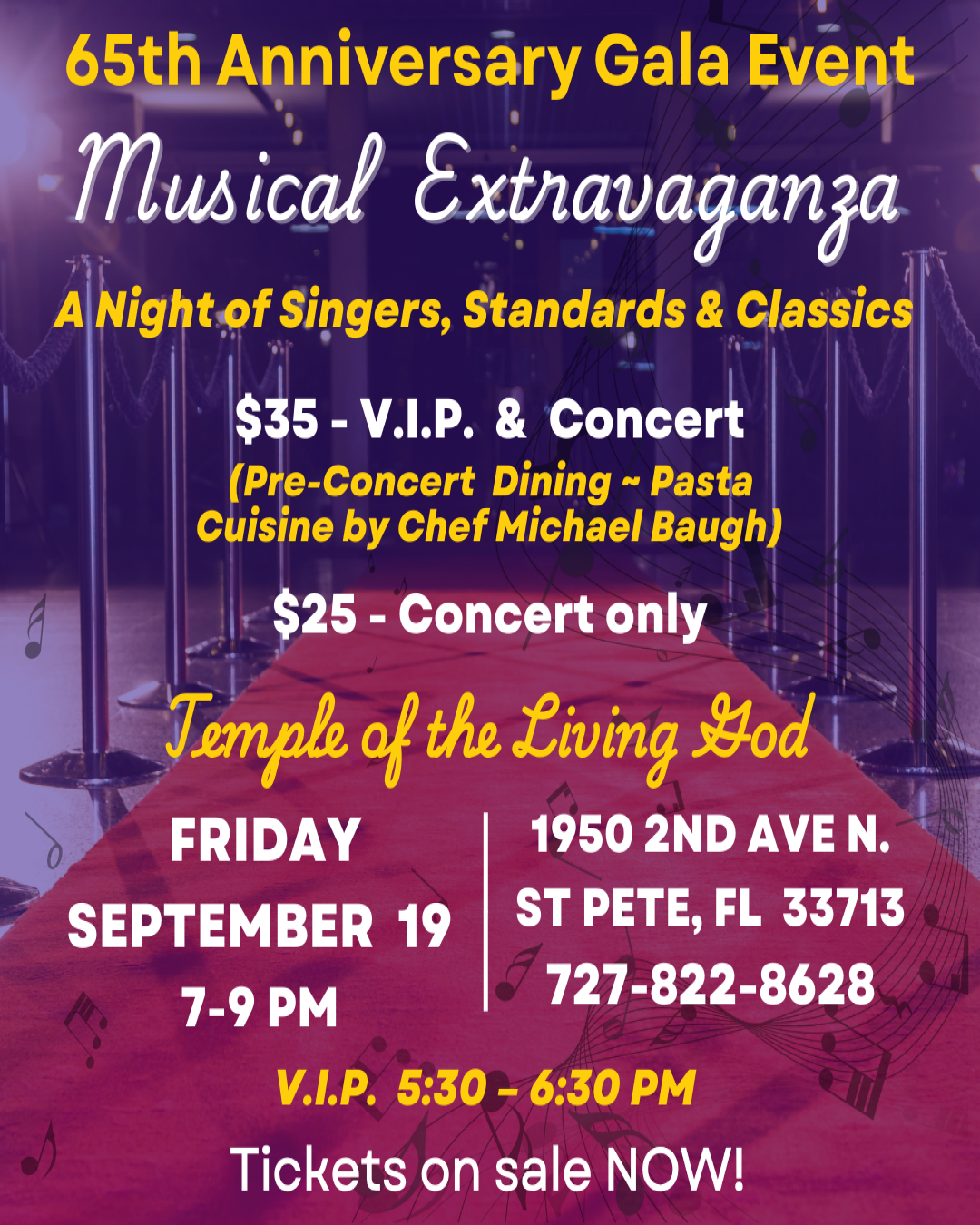 GALA EVENT – MUSICAL EXTRAVAGANZA!!