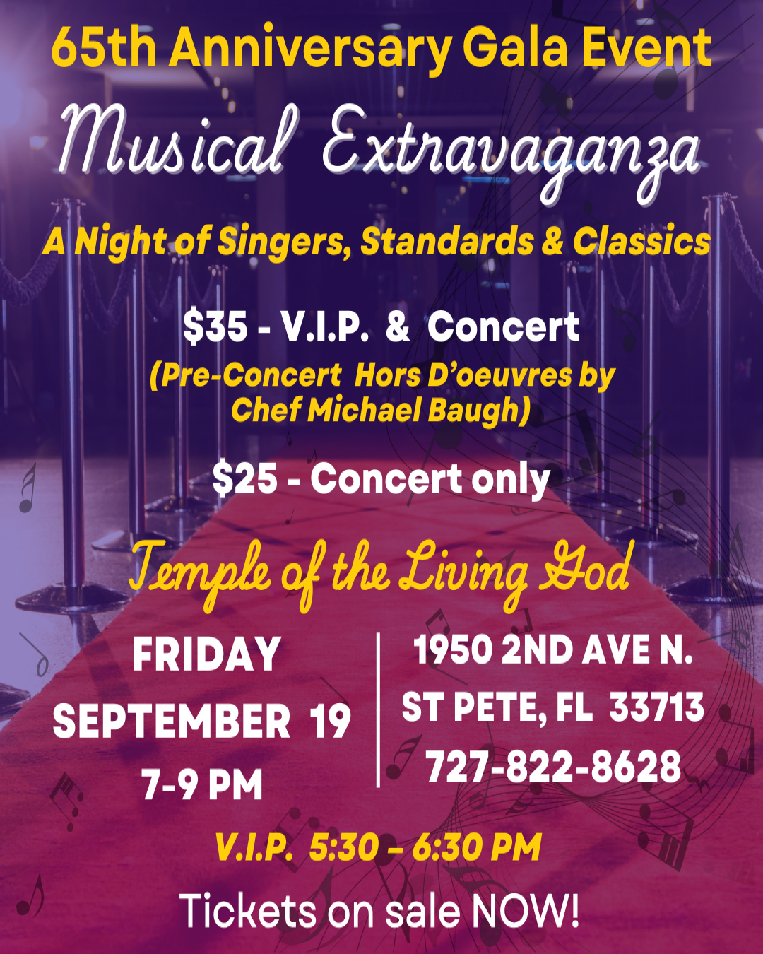 GALA EVENT – MUSICAL EXTRAVAGANZA!!